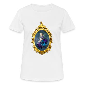 Alice in Wonderland with Vintage Gold Frame - Women's Breathable T-Shirt - white - Front - AI Model Female 172 dark (172cm)