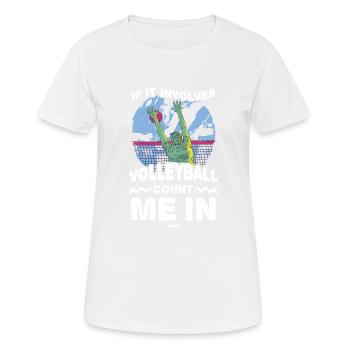 Volleyball - Women's Breathable T-Shirt - white - Front - AI Model Female 172 dark (172cm)