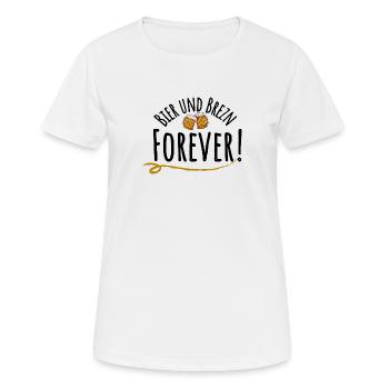 Bier und Brezn forever! - Frauen T-Shirt atmungsaktiv - Weiß - Vorne - AI Model Female 172 dark (172cm)