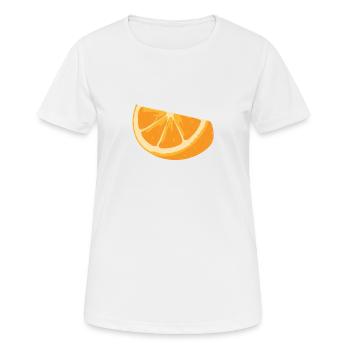 Orange Slice - Frauen T-Shirt atmungsaktiv - Weiß - Vorne - AI Model Female 172 dark (172cm)