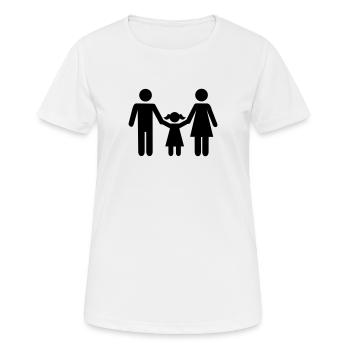 Famille - T-shirt respirant Femme - blanc - Devant - AI Model Female 172 dark (172cm)