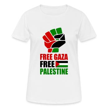 Free gaza Free palestine - Women's Breathable T-Shirt - white - Front - AI Model Female 172 dark (172cm)