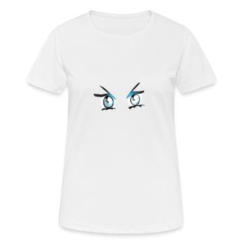 Manga Augen - Frauen T-Shirt atmungsaktiv - Weiß - Vorne - AI Model Female 172 dark (172cm)
