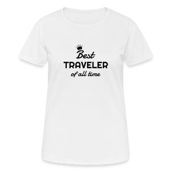 Reisen / Reisende / Urlaub / Tourismus - Frauen T-Shirt atmungsaktiv - Weiß - Vorne - AI Model Female 172 dark (172cm)