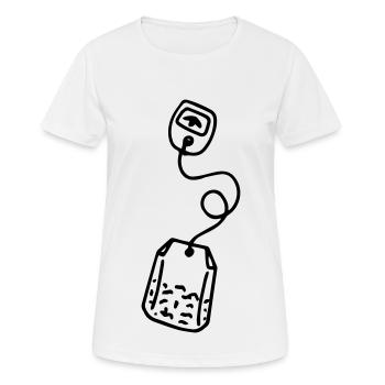 Tea bags Tea Teacup Tea drinker Tea Tealover - Women's Breathable T-Shirt - white - Front - AI Model Female 172 dark (172cm)