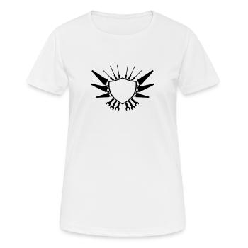 Craftsman Shield Logo - Frauen T-Shirt atmungsaktiv - Weiß - Vorne - AI Model Female 172 dark (172cm)