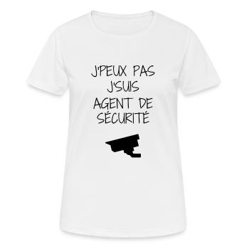Watchmann / Supervisor / Mahnwache / Security - Frauen T-Shirt atmungsaktiv - Weiß - Vorne - AI Model Female 172 dark (172cm)