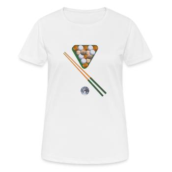 billard, planète, planète, terre, jeu - T-shirt respirant Femme - blanc - Devant - AI Model Female 172 dark (172cm)
