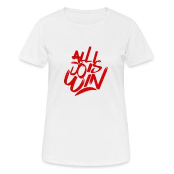 i tun ist, alle gewinnen - Frauen T-Shirt atmungsaktiv - Weiß - Vorne - AI Model Female 172 dark (172cm)