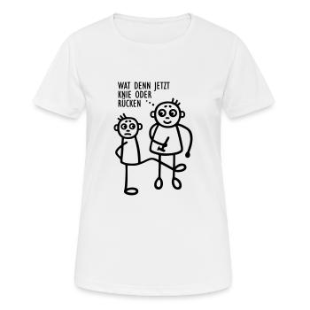 Orthopäde - Knie oder Rücken - Frauen T-Shirt atmungsaktiv - Weiß - Vorne - AI Model Female 172 dark (172cm)