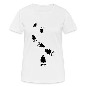Gamer stuhl gaming - Frauen T-Shirt atmungsaktiv - Weiß - Vorne - AI Model Female 172 dark (172cm)