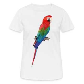 Ara à ailes vertes - T-shirt respirant Femme - blanc - Devant - AI Model Female 172 dark (172cm)