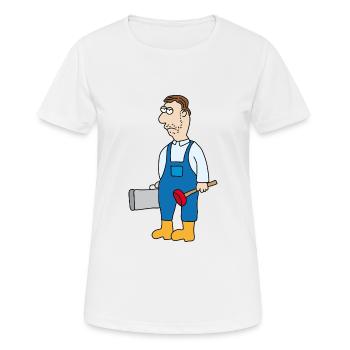 Hausmeister - Frauen T-Shirt atmungsaktiv - Weiß - Vorne - AI Model Female 172 dark (172cm)