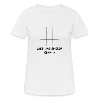 Tik Tak To ou Cheese Box, Let’s Play - T-shirt respirant Femme - blanc - Devant - AI Model Female 172 dark (172cm)