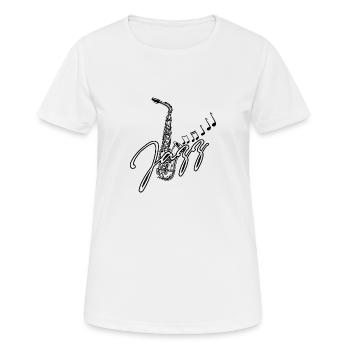 Jazz Saxophone Musique Musique Mélodie - T-shirt respirant Femme - blanc - Devant - AI Model Female 172 dark (172cm)
