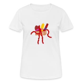 saucisse - T-shirt respirant Femme - blanc - Devant - AI Model Female 172 dark (172cm)