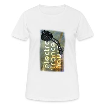 maison electro trance - T-shirt respirant Femme - blanc - Devant - AI Model Female 172 dark (172cm)