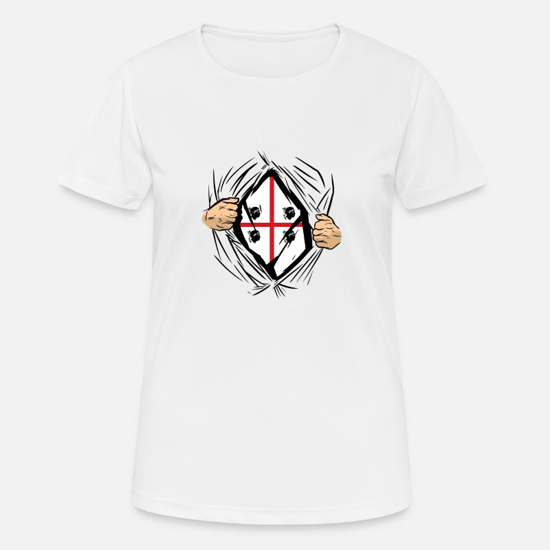 Drapeau de la Sardaigne Super-héros Drapeau de la Sardaigne - T-shirt respirant Femme - blanc
