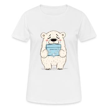 Eisbären Retten - Frauen T-Shirt atmungsaktiv - Weiß - Vorne - AI Model Female 172 dark (172cm)