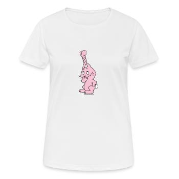 Lapin aux oreilles tordues - T-shirt respirant Femme - blanc - Devant - AI Model Female 172 dark (172cm)