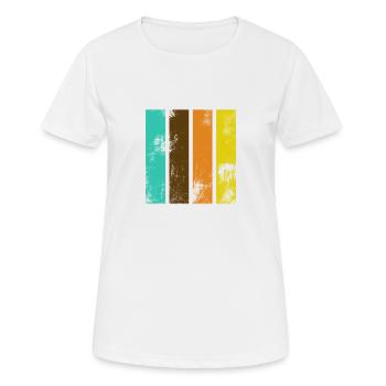 Retro stripes - Women's Breathable T-Shirt - white - Front - AI Model Female 172 dark (172cm)