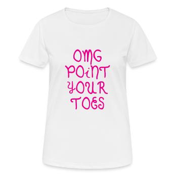 Omg Point Your Toes 4 - Frauen T-Shirt atmungsaktiv - Weiß - Vorne - AI Model Female 172 dark (172cm)