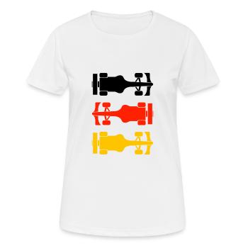 Formula Deutschland Formel Racing - T-shirt respirant Femme - blanc - Devant - AI Model Female 172 dark (172cm)