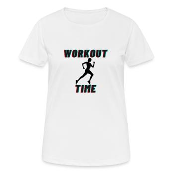 ZEIT FÜR EIN FRAUEN-LAUFTRAINING - Frauen T-Shirt atmungsaktiv - Weiß - Vorne - AI Model Female 172 dark (172cm)