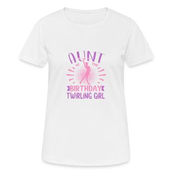 Aunt Of the Birthday Girl Twirling Family Design - Frauen T-Shirt atmungsaktiv - Weiß - Vorne - AI Model Female 172 dark (172cm)