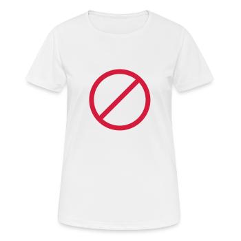 Ban prohibited prohibition sign sign - Women's Breathable T-Shirt - white - Front - AI Model Female 172 dark (172cm)