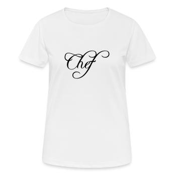 Chef Chef Cap Logo Text -starred chef - Women's Breathable T-Shirt - white - Front - AI Model Female 172 dark (172cm)