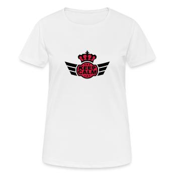 Keep Calm - Women's Breathable T-Shirt - white - Front - AI Model Female 172 dark (172cm)