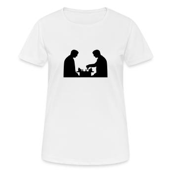 Schach - Frauen T-Shirt atmungsaktiv - Weiß - Vorne - AI Model Female 172 dark (172cm)