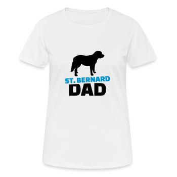 St. Bernard Dad - Women's Breathable T-Shirt - white - Front - AI Model Female 172 dark (172cm)