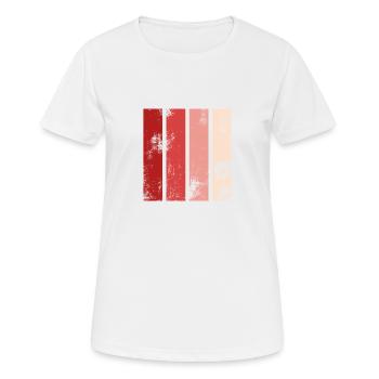 Rayures rétro rouges - T-shirt respirant Femme - blanc - Devant - AI Model Female 172 dark (172cm)