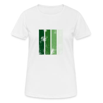 Rayures rétro vertes - T-shirt respirant Femme - blanc - Devant - AI Model Female 172 dark (172cm)