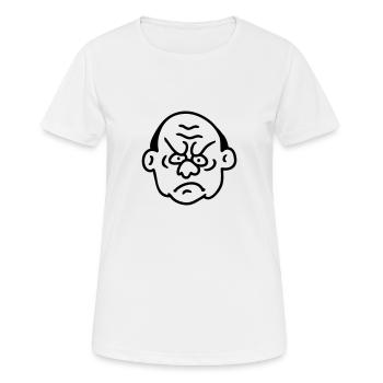 Chef - insatisfait - Line - T-shirt respirant Femme - blanc - Devant - AI Model Female 172 dark (172cm)