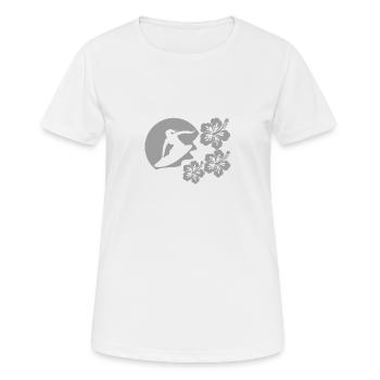 Surfeur - T-shirt respirant Femme - blanc - Devant - AI Model Female 172 dark (172cm)