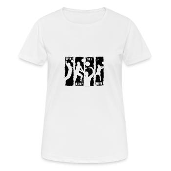 Volleyball Spike Bump Set Dive Gift Idea - Frauen T-Shirt atmungsaktiv - Weiß - Vorne - AI Model Female 172 dark (172cm)