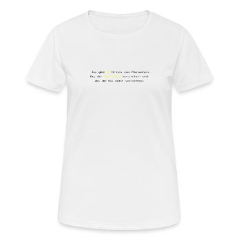 Binary Joke - Frauen T-Shirt atmungsaktiv - Weiß - Vorne - AI Model Female 172 dark (172cm)