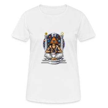 Pyramide Illuminati - T-shirt respirant Femme - blanc - Devant - AI Model Female 172 dark (172cm)