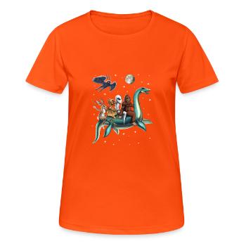 Voyage des cryptides - T-shirt respirant Femme - orange néon - Devant - AI Model Female 172 dark (172cm)