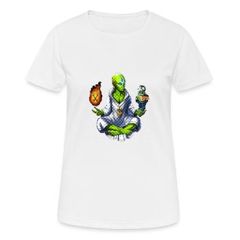 Conspiration des Illuminati extraterrestres - T-shirt respirant Femme - blanc - Devant - AI Model Female 172 dark (172cm)