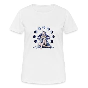 Moon Goddess - Women's Breathable T-Shirt - white - Front - AI Model Female 172 dark (172cm)