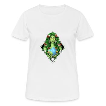 Gaia Mutter Erde Göttin - Frauen T-Shirt atmungsaktiv - Weiß - Vorne - AI Model Female 172 dark (172cm)