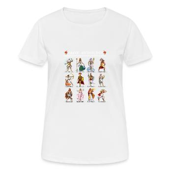 Götter der griechischen Mythologie - Frauen T-Shirt atmungsaktiv - Weiß - Vorne - AI Model Female 172 dark (172cm)