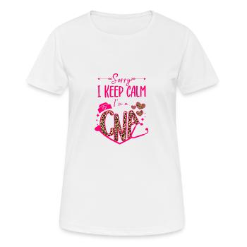 CNA Nursing Quotes Funny Nurse Lovers Cute CNA - Women's Breathable T-Shirt - white - Front - AI Model Female 172 dark (172cm)