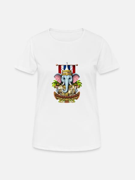 Thailand Elefant - Frauen T-Shirt atmungsaktiv - Weiß