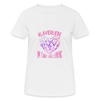 Piano Pianiste Piano Love Piano - T-shirt respirant Femme - blanc - Devant - AI Model Female 172 dark (172cm)