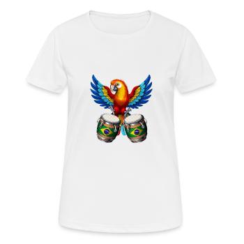 Perroquet brésilien - T-shirt respirant Femme - blanc - Devant - AI Model Female 172 dark (172cm)